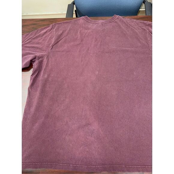 Carhartt Original Fit Mens Burgundy Short Sleeve Pocket Tee Shirt Size 3XL - Picture 5 of 9